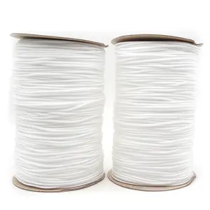 Factory custom 3mm 5mm non stretch white polyester rope round PP cord in stock for outdoor tents stroller baby carriage rope