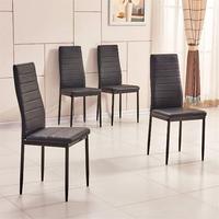 Meubles élégants avec dessus en verre, chaises de table à manger, style français,