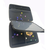 Étui de rangement pour dés de jeu de rôle avec porte-feuille de personnages intégré et panneau effaçable, classeur de dés D&D, sac de rangement portable