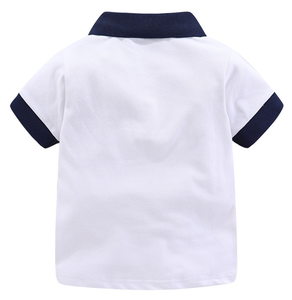 Di alta qualità in cotone 100% estivo per <span class=keywords><strong>bambini</strong></span> manica corta strisce laterali tasca anteriore scuola uniforme Polo per <span class=keywords><strong>bambini</strong></span> - Product Image 2