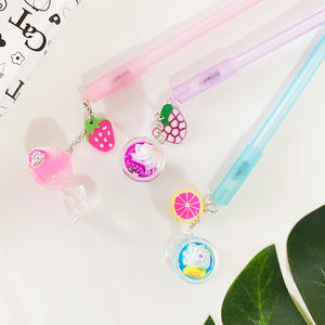 36pcs a <b>Box</b> Girl Gift Plastic Gel Pen Set with Fruit Cup Pendant - Product Image 2