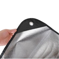 Tapis de sol d'urgence en aluminium et PE pour extérieur, couverture de survie thermique isolante et anti-UV 150x210cm, équipement d'hiver
