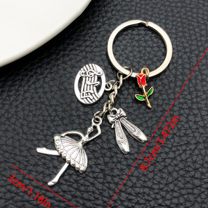 Porte-clés en alliage métallique Vente en gros de chaussures de ballet Porte-clés de ballerine Cadeaux de danseuse pour femmes et filles - Product Image 6