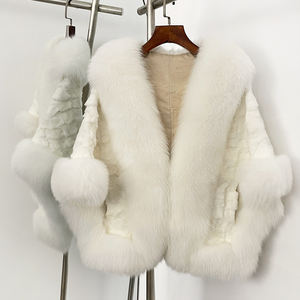 OFTBUY nuovi vestiti caldi ispessiti invernali cappotto in pelliccia <span class=keywords><strong>di</strong></span> <span class=keywords><strong>visone</strong></span> naturale da donna capospalla senza maniche con vera pelliccia <span class=keywords><strong>di</strong></span> volpe - Product Image 2