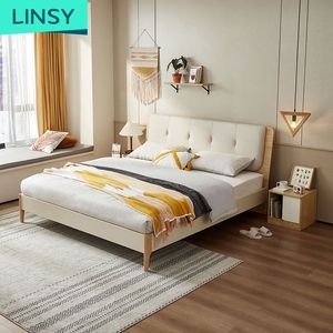 Colore Beige testa di cuoio letto matrimoniale per la CB1A-A della casa - Product Image 4