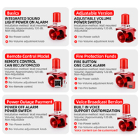 Alarma Sonora y Luminosa Ultra Fuerte de 220 VCA, Sirena Industrial de Alarma contra Incendios, Luz Estroboscópica LED de Alto Decibelio, Sistema de Seguridad
