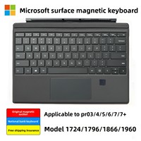 Keyboard Nirkabel 2.4Ghz Original untuk Surface Pro 4/5/6/7/7+ Kompatibel Antarmuka PS/2 Konektor Magnetik 8/9/10/11