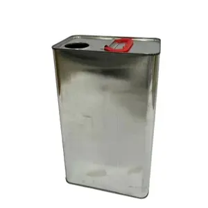 Boîtes de conserve carrées en métal personnalisables de 5L avec couvercle en plastique pour le nettoyeur d'huile de frein de voiture