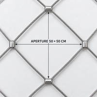 Filet anti-drone 50x50cm 6mm en acier inoxydable AISI 304 pour la protection des toits d'entrepôts et des installations industrielles