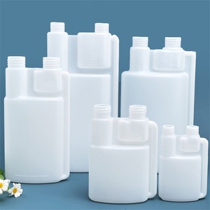 มีสินค้าในสต็อก ขวดพลาสติก HDPE คอกลมคู่ ขนาด 250 มล. <span class=keywords><strong>500</strong></span> มล. 1000 มล. ขวดแบ่งปริมาณแบบคู่ ขวดเบตติกซ์แบบสองช่อง ขนาด 16 ออนซ์ พร้อมเครื่องชั่ง - Product Image 1