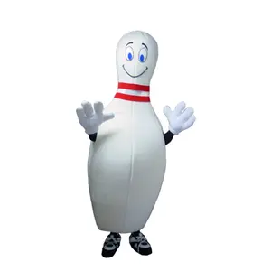 White bowling mascot costume/customized mascot