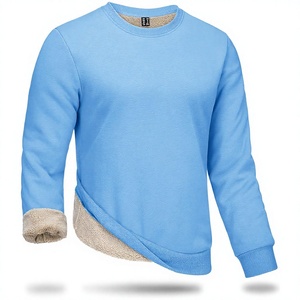 2025 Men's High Quality Custom <b>Sweatshirts</b> Long Sleeve O-Neck Casual Streetwear Winter Solid Cotton/Polyester Breathable <b>Plain</b> - Product Image 2