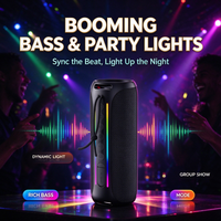 Enceinte de cyclisme et de randonnée étanche IPX6 avec lumière de fête RGB, son puissant et basses profondes, mode TWS, pour la plage, le cyclisme, les fêtes, les voyages, les sports