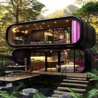 ZENT Vente en gros Maison préfabriquée en conteneur de couleur grise pliable extensible mobile de luxe à 3 chambres 40 pieds 20 pieds