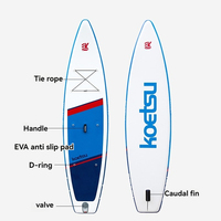 11ft/12.5ft/14ft Double couche gonflable Surf SUP Paddle Board Drop Stitch Material Ocean Waters Stand-Up Paddle Board Paddle