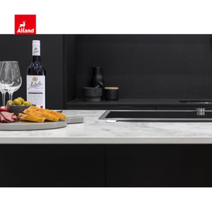 Alland Base mobili Interior Design Free Standing lacca opaca <span class=keywords><strong>MDF</strong></span> pannello porta di stoccaggio armadi da cucina con lavello - Product Image 4