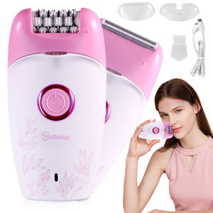 HATTEKER HT-557 Epilator untuk Wanita-Epilator Tanpa Kabel Penghilang Bulu untuk Wanita, Alat Cukur Elektrik 2-in-1 Penghilang Bulu - Product Image 2