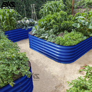 Grand pot de légumes et de fleurs pour lit de jardin extérieur à cadre en acier pour jardin d'herbes aromatiques à la maison - Product Image 1