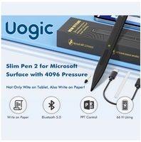 Stylet magnétique pour Microsoft Surface Matériau métallique en aluminium capacitif actif de niveau 4096