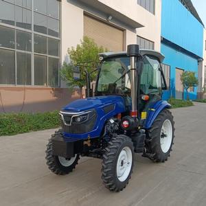 Tracteur agricole 4x4 bleu 70 CV à transmission par engrenages avec cabine de luxe et niveau de sécurité élevé pour usage agricole - Product Image 1