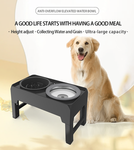 Kustom plastik mewah dapat dilipat dapat disesuaikan logam besar perjalanan anjing dudukan mangkuk - Product Image 4