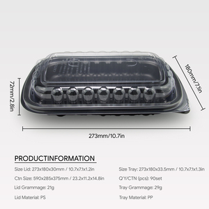 Wegwerp Pp Plastic Voedselbakken Met Ops Deksel Afhaalmaaltijden - Product Image 2