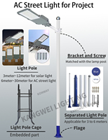 Fournisseurs professionnels de lampadaires LED AC étanches IP67 50W 100W 150W 200W avec télécommande et détecteur de mouvement pour parking extérieur