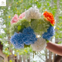Bunga Hydrangea Buatan Ukuran Kecil Panjang 31cm Kualitas Tinggi Hydrangea Sentuhan Nyata Lateks Lembut Seperti Asli Tangkai Tunggal Bunga Buatan
