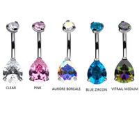 Métal éternel f136 titane g23 mode Piercing bijoux de corps nombril anneaux nombril anneau