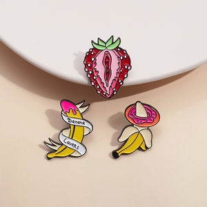 Grappig Fruit Emaille Broche Aardbei Donut Rugzak Badge Kleding Accessoires Cadeau Sieraden Voor Vrienden - Product Image 3