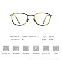 Monture de lunettes Borregls en acétate et titane pour hommes, nouvelle collection 2025, de marque, design carré, pour femmes, lunettes optiques 185665