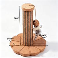 Grand grattoir pour chat en liège ondulé, base Lotus, jouet interactif, grattoir vertical moderne et minimaliste pour