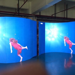 SMD P3.9 curva pared de vídeo a todo Color al aire libre LED pantalla de publicidad buen ángulo de visión - Product Image 1