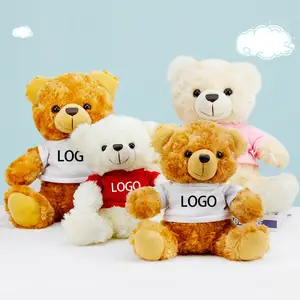 Orsacchiotto peluche bambino Logo personalizzato con T-shirt regali all'ingrosso bambole farcite orsacchiotto 12 pollici