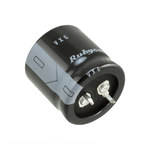 ตัวแทนจำหน่ายอย่างเป็นทางการ ตัวเก็บประจุแบบ Through Hole 56 uF CAP ALUM 56UF 20% 450V SNAP TH 450VXR56MEFCSN25X25 - Product Image 1