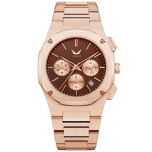 Reloj de Pulsera Cronógrafo de Cuarzo Masculino de Lujo con Logotipo Personalizado, Estilo Ejecutivo, Acero Inoxidable con Correa de Cuero, Resistente al Agua para Hombre - Product Image 1