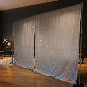 Custom Warm White Meteor <b>LED</b> <b>Star</b> Curtain Velvet for Indoor Live Show Background - Product Image 1