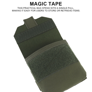 Pochette tactique Molle en tissu Oxford vert olive, sac universel pour accessoires de survie en plein air - Product Image 5