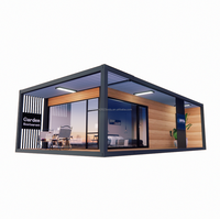 Cabane en A pour le glamping |   Maison préfabriquée modulaire pour camping de villégiature |   Chalet de montagne en verre de luxe prêt à être expédié