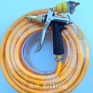 Guoma Ruixiang High Pressure Water Gun Kit Aluminum Body Yellow Hose 10m <b>Spray</b> Distance Straight Fan Mist Washing Tool - Product Image 1