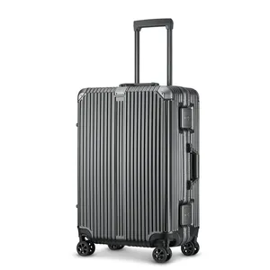 Жесткий корпус из АБС-пластика, набор багажных чемоданов на логотип печати PC Путешествия Алюминиевая Рама чемодан на колёсиках дизайнер бизнес поездки легкий ручной клади