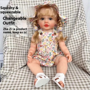 Poupée réaliste entièrement en silicone Reborn avec implantation de cheveux vivants, poupée de mode douce pour bébé, jouet de bricolage JiaYi JX 3513 <15cm - Product Image 2
