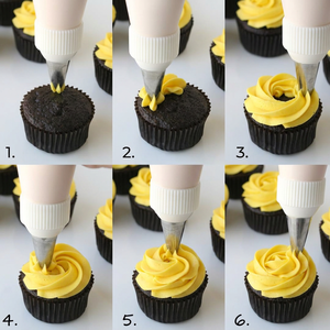 4pcs Piping Tips set #1M #2D #2A #4B and 8pcs Piping bags for Baking Cupcakes, Cake Decorating <b>tools</b> - Product Image 4