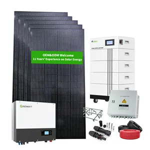 온-오프 그리드 System1Kw 2Kw 3Kw 5Kw 10Kw 전원 저장 LiFePO4 배터리 하이브리드 인버터 태양 에너지 시스템 홈