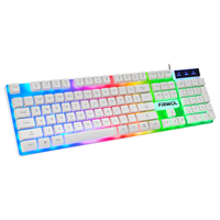 Ensemble clavier et souris de jeu LED dédié aux joueurs X624-1, clavier optique filaire USB de taille standard, étanche, combo clavier et souris pour ordinateur de bureau