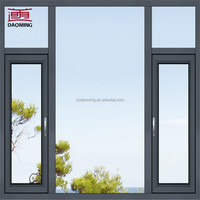 Fenêtre fixe en aluminium à double vitrage pare-balles Topbright Hurricane Impact avec rupture de pont thermique personnalisée pour maison