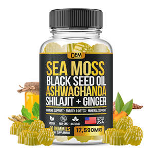 Private Sea Moss Elderberry Gummies Soporte de inmunidad Vitamina C Delicious Gummies Candy para adolescentes y adultos - Product Image 1