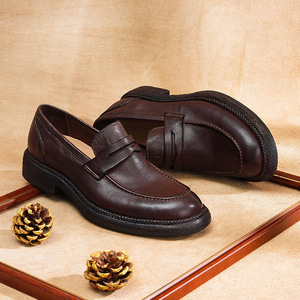 Bottes de cheville rétro pour homme 2025, style chevalier, marron, avec semelles épaisses et douces, pour printemps, automne/hiver, modèles de bottes longues - Product Image 5