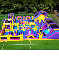 Maison gonflable de rebond de parc de terrain de jeu de parc gonflable d'école avec la glissière pour le terrain de jeu d'école