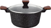 Ucc-Life Classic Batterie de cuisine 9 pièces avec fond d'induction écologique Ustensiles de cuisine en métal avec couvercle en verre trempé